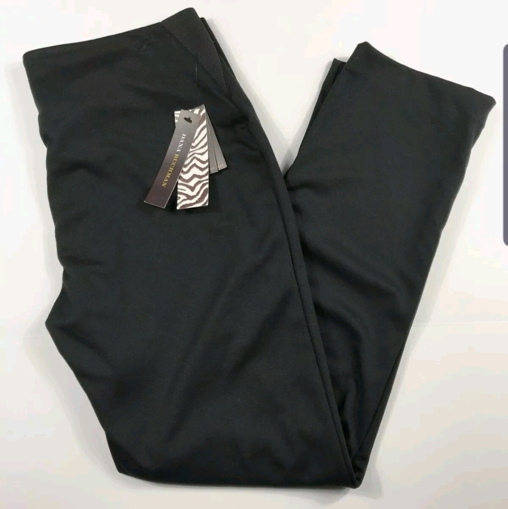 Dana Buchman Black Straight Mid-Rise Career Slacks